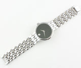 Movado Veturi Quartz Black Dial Silver Steel Strap Watch for Women - 0606338 Authentic Buy Shop Now