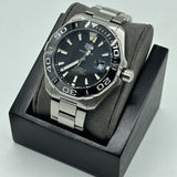 Tag Heuer Aquaracer Black Dial Silver Steel Strap Strap Watch for Men - WAY201A.BA0927 Authentic Buy Shop Now