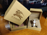 Burberry The City White Dial White Leather Strap Watch for Women - BU9209 Authentic Buy Shop Now