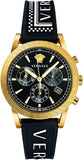 Versace Sports Tech Chronograph Black Dial Black Rubber Strap Watch for Men - VELT00119 Authentic Buy Shop Now