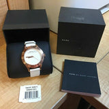 Marc Jacobs Blade White Dial White Leather Strap Watch for Women - MBM1201 Authentic Buy Shop Now