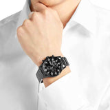 Hugo Boss Chronograph Black Dial Black Steel Strap Watch for Men - 1513180 Authentic Buy Shop Now