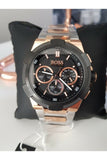Hugo Boss Supernova Black Dial Two Tone Steel Strap Watch for Men - 1513358 Authentic Buy Shop Now