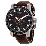 Tissot Supersport Chrono Black Dial Brown Leather Strap Watch for Men - T125.617.16.051.01 Authentic Buy Shop Now