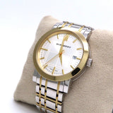 Burberry Heritage White Dial Two Tone Stainless Steel Strap Watch for Men - BU1358 Authentic Buy Shop Now