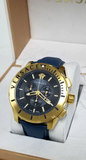 Versace Casual Chronograph Blue Dial Blue Leather Strap Watch for Men - VERG004-18 Authentic Buy Shop Now