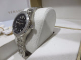 Versace Hellenyium Black Dial Silver Steel Strap Watch for Women - V12020015 Authentic Buy Shop Now