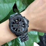 Movado Series 800 Chronograph Black Dial Black Steel Strap Watch For Men - 2600119 Authentic Buy Shop Now