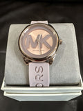 Michael Kors Janelle Three Hand Rose Gold Dial Pink Rubber Strap Watch For Women - MK7139 Authentic Buy Shop Now