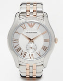 Emporio Armani Classic Quartz Silver Dial Two Tone Steel Strap Watch For Men - AR1824 Authentic Buy Shop Now