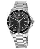 Movado Series 800 Black Dial Silver Steel Strap Watch For Men - 2600135 Authentic Buy Shop Now
