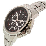 Maserati Successo Chronograph Black Dial Silver Steel Strap Watch For Men - R8873621009 Authentic Buy Shop Now