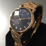 Marc Jacobs Baker Blue Dial Rose Gold Steel Strap Watch for Women - MBM3330 Authentic Buy Shop Now