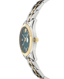 Versace Greca Time Quartz Green Dial Two Tone Steel Strap Watch For Men - VE3K00422 Authentic Buy Shop Now