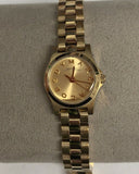 Marc Jacobs Henry Dinky Gold Dial Gold Steel Strap Watch for Women - MBM3199 Authentic Buy Shop Now