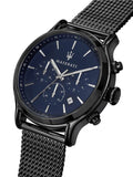 Maserati Epoca Black Edition Blue Dial Black Mesh Bracelet Watch For Men - R8873618008 Authentic Buy Shop Now