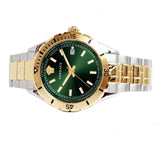 Versace Hellenyium Quartz Green Dial Two Tone Steel Strap Watch For Men - VE3A00720 Authentic Buy Shop Now