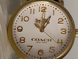 Coach Delancey White Dial Brown Leather Strap Watch for Women - 14502715 Authentic Buy Shop Now