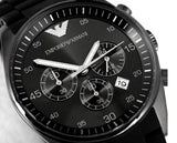 Emporio Armani Sportivo Chronograph Black Dial Black Stainless Steel Watch For Men - AR5889 Authentic Buy Shop Now