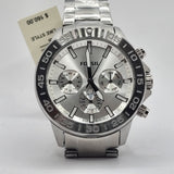 Fossil Bannon Multifunction Chronograph Silver Dial Silver Steel Strap Watch for Men - BQ2490 Authentic Buy Shop Now