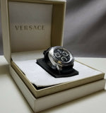 Versace Dylos Analog Black Dial Black Leather Strap Watch for Men - VQC010015 Authentic Buy Shop Now