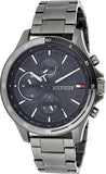 Tommy Hilfiger Bank Grey Dial Grey Steel Strap Watch for Men - 1791719 Authentic Buy Shop Now