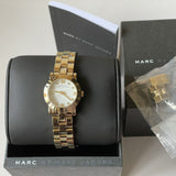 Marc Jacobs Mini Amy White Dial Gold Steel Strap Watch for Women - MBM3057 Authentic Buy Shop Now