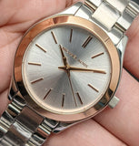 Michael Kors Mini Slim Runway Silver Dial Silver Steel Strap Watch for Women - MK3514 Authentic Buy Shop Now