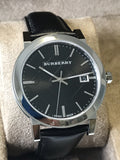 Burberry The City Black Dial Black Leather Strap Watch for Men - BU9009 Authentic Buy Shop Now