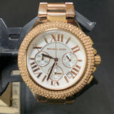 Michael Kors Camille Chronograph White Dial Rose Gold Steel Strap Watch for Women - MK5636 Authentic Buy Shop Now