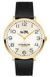 Coach Slim Easton White Dial Black Leather Strap Watch for Women - 14502683 Authentic Buy Shop Now