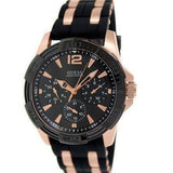 Guess Oasis Black Dial Two Tone Steel Strap Watch for Men - W0366G3 Authentic Buy Shop Now