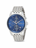Hugo Boss Navigator Chronograph Blue Dial Silver Steel Strap Watch for Men - 1513498 Authentic Buy Shop Now