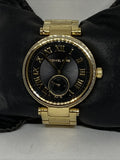Michael Kors Skylar Black Dial Gold Steel Strap Watch for Women - MK5989 Authentic Buy Shop Now