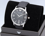 Emporio Armani Giovanni Analog Black Dial Black Leather Strap Watch For Men - AR11210 Authentic Buy Shop Now