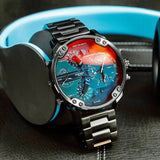 Diesel Mr Daddy 2.0 Chronograph Black Dial Black Steel Strap Watch For Men - DZ7395 Authentic Buy Shop Now
