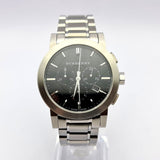 Burberry The City Black Dial Silver Steel Strap Watch for Men - BU9351 Authentic Buy Shop Now
