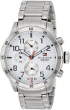 Tommy Hilfiger Trent Multifunction White Dial Silver Steel Strap Watch for Men - 1791140 Authentic Buy Shop Now