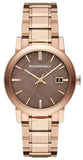 Burberry The City Light Brown Dial Rose Gold Steel Strap Watch for Women - BU9005 Authentic Buy Shop Now