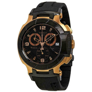 Tissot T Race Chronograph Automatic Black Dial Black Rubber Strap Watch for Men - T048.417.27.057.06 Authentic Buy Shop Now
