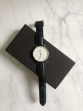 Daniel Wellington Classy Sheffield White Dial Black Leather Strap Watch For Women - DW00100080 Authentic Buy Shop Now
