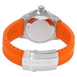 Breitling Superocean Automatic 36 Orange Dial Orange Rubber Strap Watch for Men - A17377211O1S1 Authentic Buy Shop Now