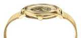Versace V Circle Quartz Gold Dial Gold Mesh Bracelet Watch For Men - VBQ070017 Authentic Buy Shop Now