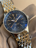 Breitling Navitimer Automatic 41mm Blue Dial Silver Steel Strap Watch for Men - A17326161C1A1 Authentic Buy Shop Now