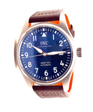 IWC Pilot's Mark XVIII Le Petit Prince Blue Dial Brown Leather Strap Watch for Men - IW327004 Authentic Buy Shop Now