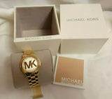 Michael Kors Slim Runway Gold Dial Gold Steel Strap Watch for Women - MK3477 Authentic Buy Shop Now