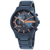 Armani Exchange Hampton Chronograph Blue Dial Blue Steel Strap Watch For Men - AX2430 Authentic Buy Shop Now