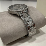Michael Kors Runway Crystals Silver Dial Silver Steel Strap Watch for Women - MK3822 Authentic Buy Shop Now