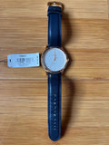 Fossil The Minimalist Slim White Dial Blue Leather Strap Watch for Men - FS5371 Authentic Buy Shop Now