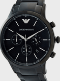Emporio Armani Dress Chronograph Quartz Black Dial Black Stainless Steel Strap Watch For Men - AR2485 Authentic Buy Shop Now